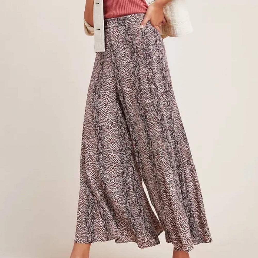 Anthropologie Skirted Wide Leg Pants